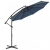 Costway 10FT Patio Offset Hanging Umbrella Easy Tilt Adjustment 8 Ribs Backyard Blue