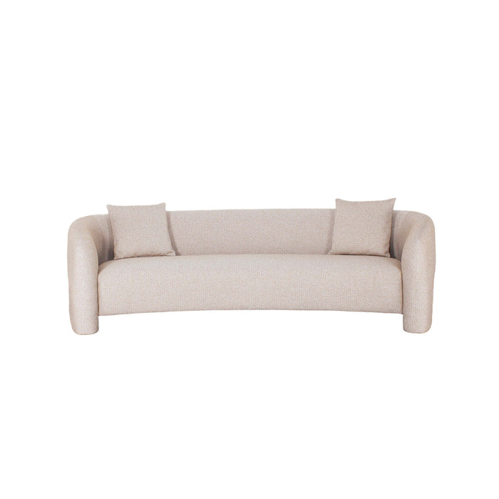 Sylvia Modern Glam 104\" Tweed Loveseat in Gold Dust