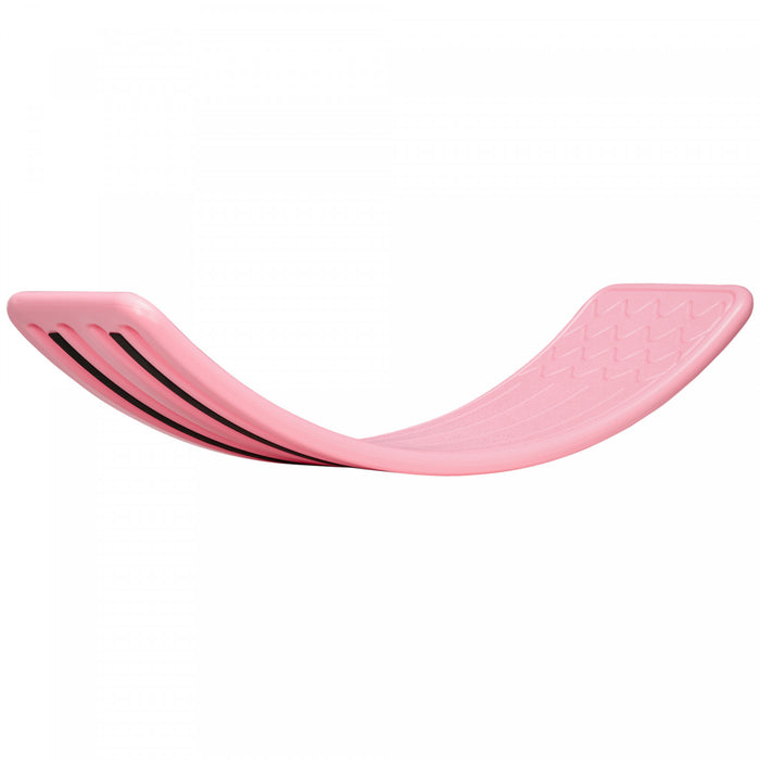 Qaba 32.3\" Balance Board, Wobble Board Kids Curvy Rocker Board, Ended Preschool Learning Montessori Waldorf Toy, Ages For 3-6 Years Old, Pink