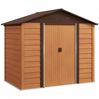 Outsunny 7.5' X 6.5' Outdoor Storage Shed With Double Doors, Dark Brown