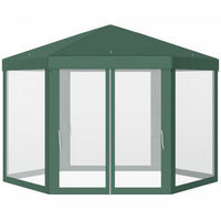 Outsunny Φ13' Hexagon Party Tent Patio Gazebo Outdoor Activity Event Canopy Quick Sun Shelter Pavili