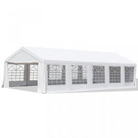 Outsunny 16'x32' Large Party Tent With Removable Sidewalls And Windows, Portable Garage Ca