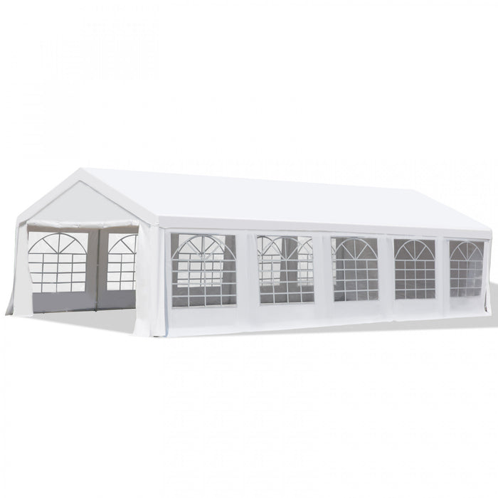 Outsunny 16'x32' Large Party Tent & Carport With Removable Sidewalls And Windows, Portable Garage Canopy Tent, Sun Shade Shelter, For Parties, Wedding, Outdoor Events
