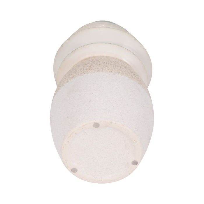 12\" Fluted Top Vase Reactive Finish - Multi-Colour