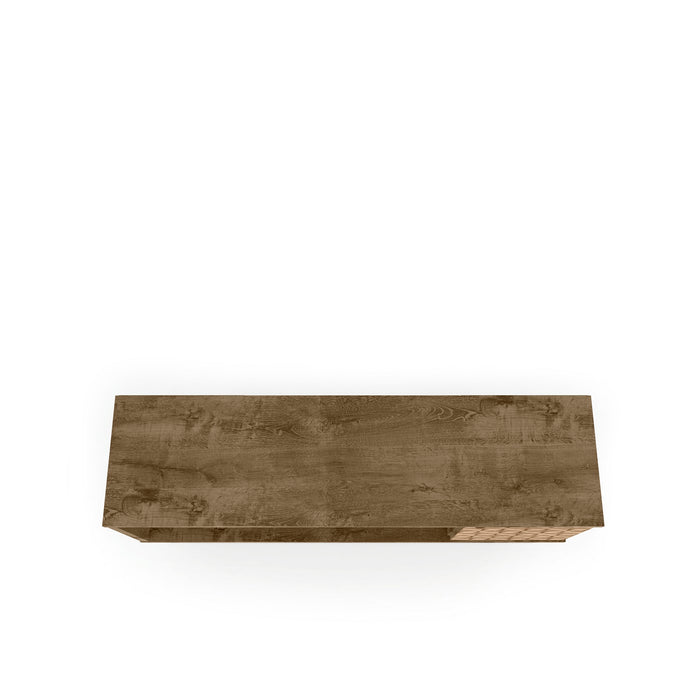 Manhattan Comfort Liberty 53.14\" Mid-Century Modern TV Stand with 5 Shelves & 1 Door - Brown