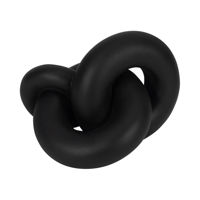 9\" Resin Knot Decor - Black