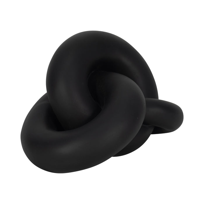9\" Resin Knot Decor - Black