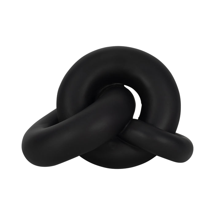 9\" Resin Knot Decor - Black