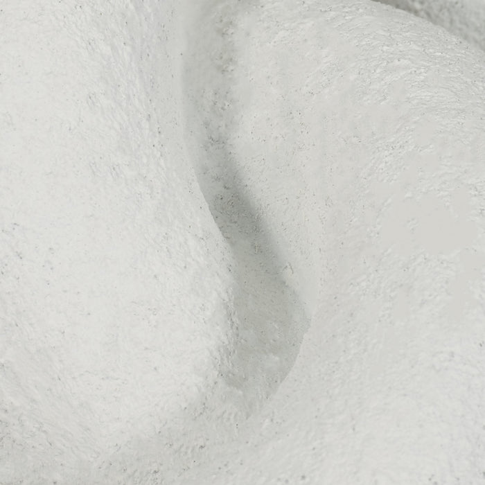 9\" Resin Knot Decor Rough Finish - White