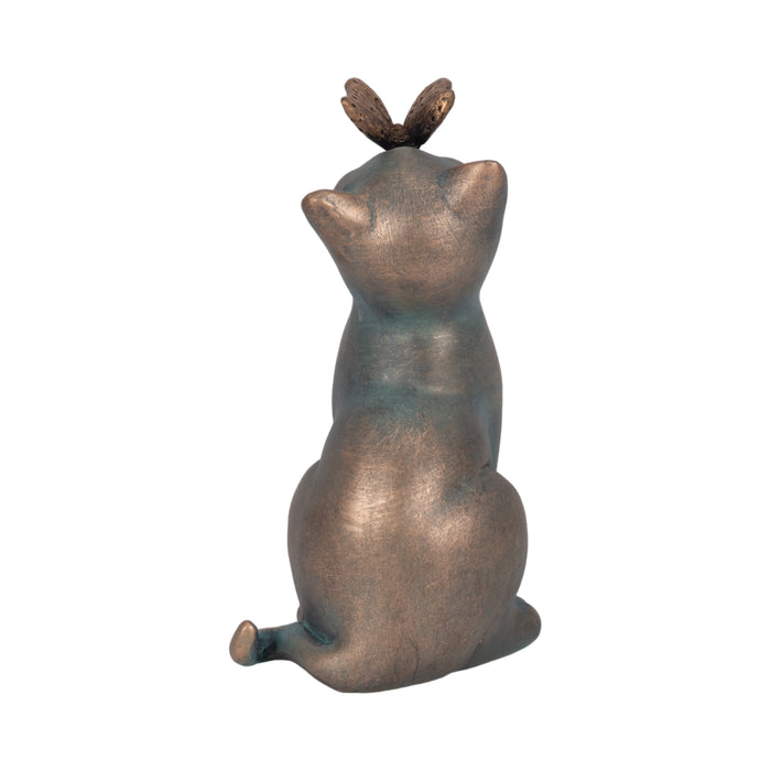 7\" Cat With Butterfly on Nose - Multi-Colour