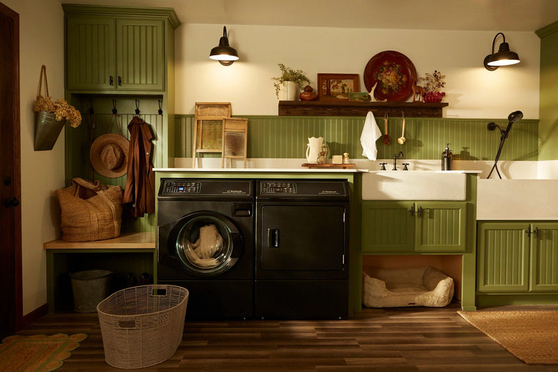 Huebsch® 3.5 Cu. Ft. Front Load Washer and 7 Cu. Ft. Electric Dryer with Pet Plus™ - Matte Black