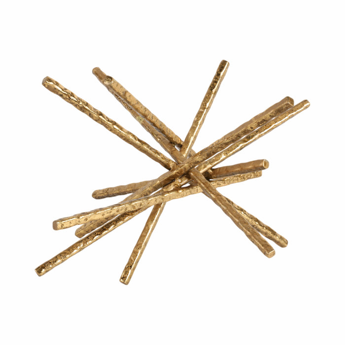 Iron 9\" Abstract Bar Tabletop Decor - Gold