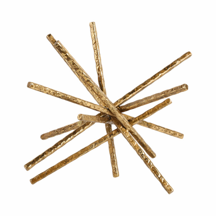 Iron 9\" Abstract Bar Tabletop Decor - Gold