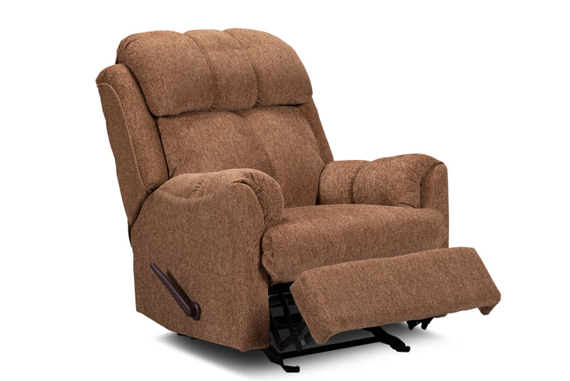 Made in Canada 35\" BChenille Fabric Rocker Reclining Chair - Brown