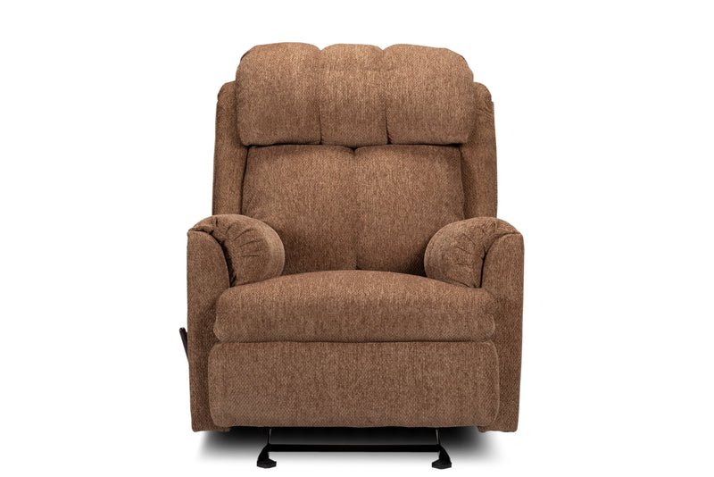 Made in Canada 35\" BChenille Fabric Rocker Reclining Chair - Brown