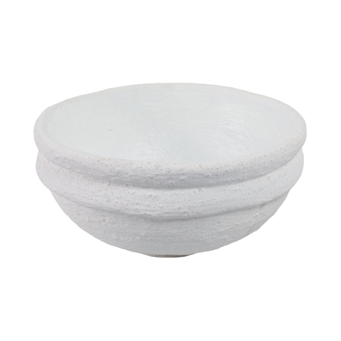 12\" x 12\" Textured Bowl - White