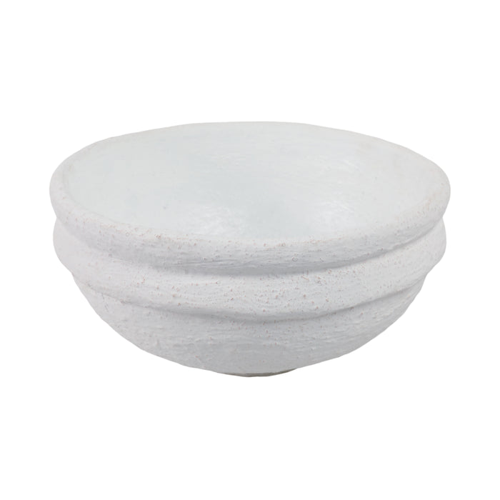 12\" x 12\" Textured Bowl - White