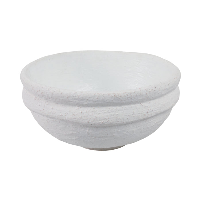 12\" x 12\" Textured Bowl - White