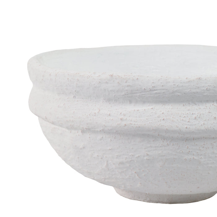 12\" x 12\" Textured Bowl - White