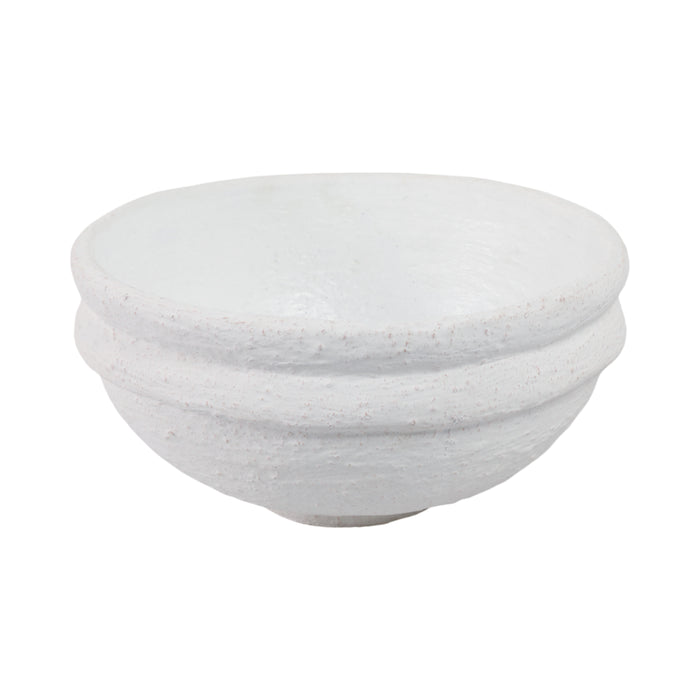12\" x 12\" Textured Bowl - White