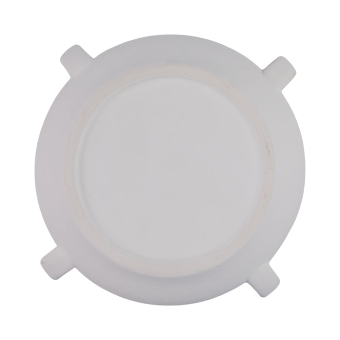 12\" Textured Bowl with Handles - White