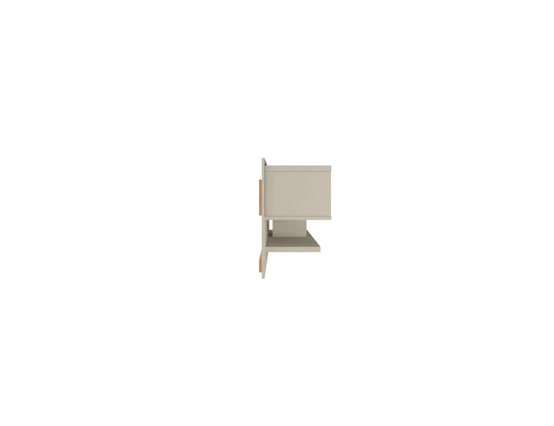 Manhattan Comfort Astor 70.86\" Modern Floating Entertainment Center with Media Shelves - Off White