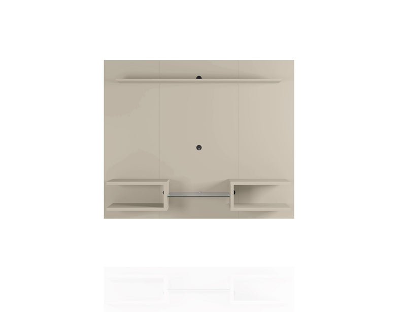 Manhattan Comfort Plaza 64.25\" Modern Floating Wall Entertainment Center with Display Shelves - Off White