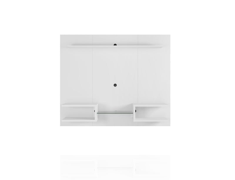 Manhattan Comfort Plaza 64.25\" Modern Floating Wall Entertainment Center with Display Shelves - White