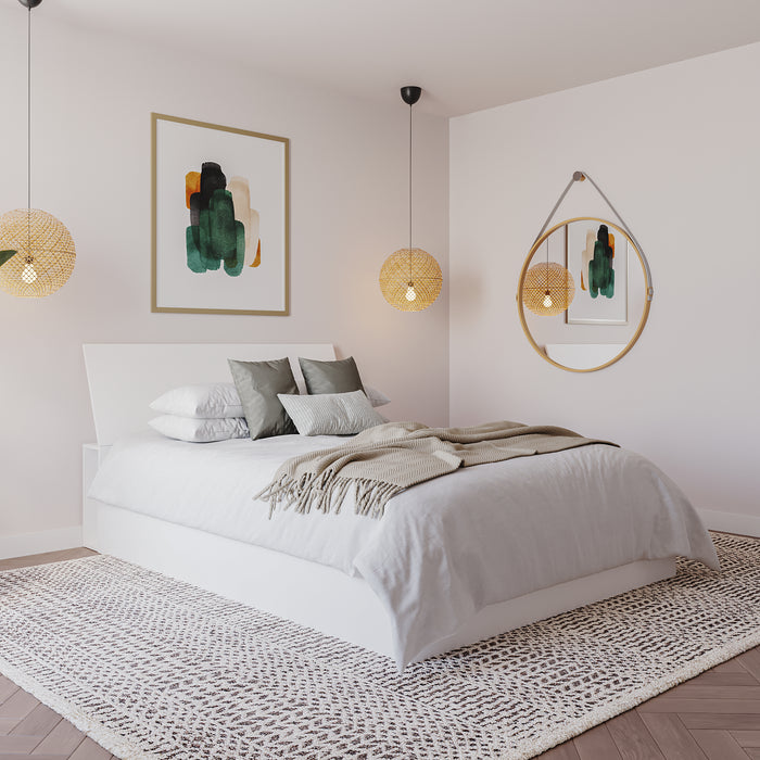 Nordika Full Panel Headboard - White