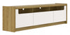 Manhattan Comfort Munoz 72.83\" TV Stand with 3 Compartments & Media Shelves - Off White Gloss