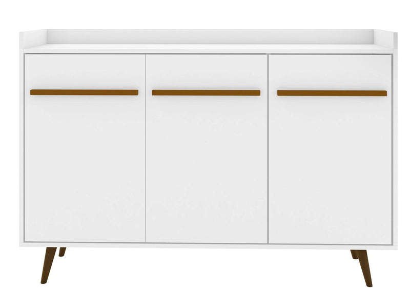 Manhattan Comfort Bradley 53.54” Buffet Stand with 4 Shelves - White