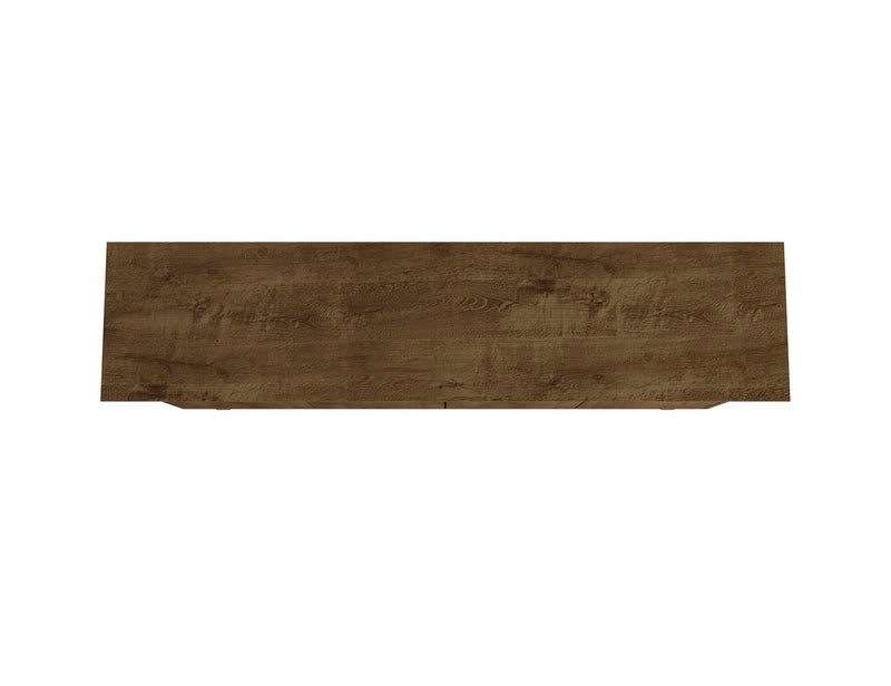 Manhattan Comfort Yonkers 62.99” Sideboard with Solid Wood Legs & 2 Cabinets - Rustic Brown