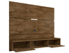 Manhattan Comfort Vernon 62.99\" Floating Wall Entertainment Center - Rustic Brown
