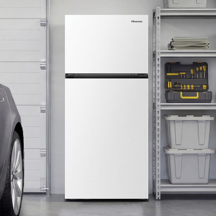 Hisense 30” 18 Cu. Ft. Counter-Depth Top-Mount Refrigerator – Stainless Steel - RT18N3AWE