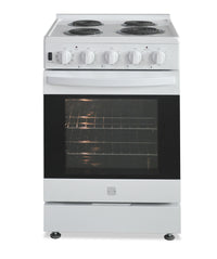 Kenmore 24” Front Control Freestanding Coil Electric Range – White - KKCTR24-FC-W 