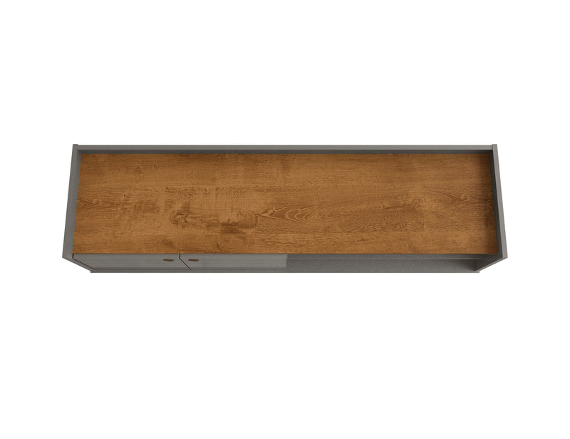 Manhattan Comfort Bogart 53.54\" Mid-Century Modern TV Stand - Grey & Natural