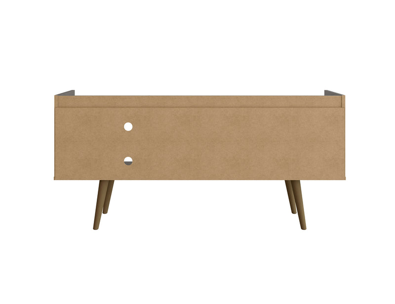 Manhattan Comfort Bogart 53.54\" Mid-Century Modern TV Stand - Grey & Natural