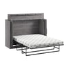 Bestar Pur 69 W Full Cabinet Bed with Mattress - Bark Grey
