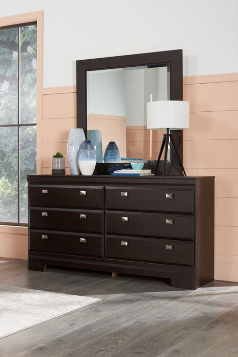 Yorkdale Bedroom 6-Drawer Dresser, 61.4\"W x 32.3\"H, Made in Canada - Brown