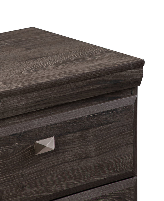 Yorkdale Bedside 2-Drawer Nightstand, 23.5\"W x 24.7\"H, Made in Canada - Grey