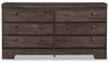 ["Yorkdale Bedroom 6-Drawer Dresser, 61.4\"W x 32.3\"H, Made in Canada - Grey"]