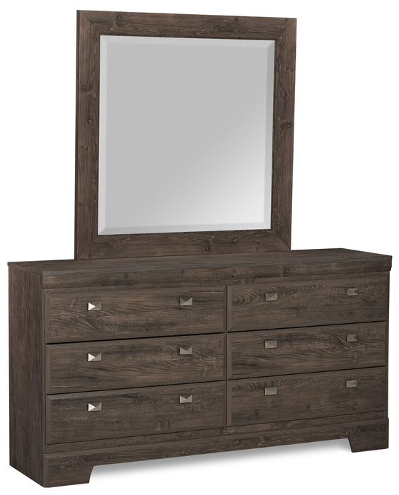 Yorkdale Bedroom Dresser Mirror, Made in Canada - Grey
