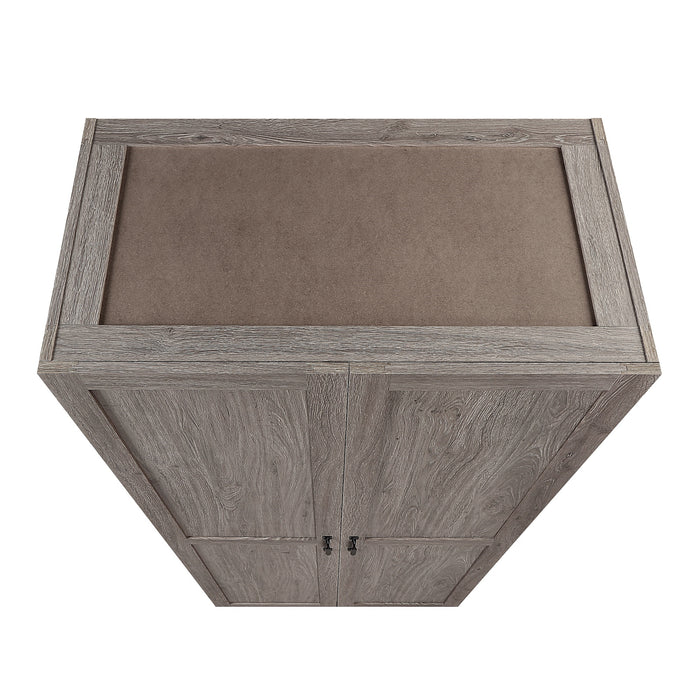 Manhattan Comfort Hopkins Modern Freestanding Storage Closet with 7 Shelves - Grey