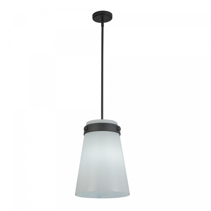 Dahlia 1 Light Pendant 12\", Black