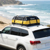 Outsunny Rooftop Cargo Carrier, 15 Cubic Feet Waterproof Soft-Shell Car Roof Storage Bag with 8 Reinforced Straps, Anti-Slip Mat, Door Hooks for All Vehicles with/without Rails