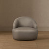Lukas Contemporary Modern Upholstered Swivel Accent Chair in Taupe | Fauteuil d’appoint pivotant moderne contemporain Lukas en tissu taupe