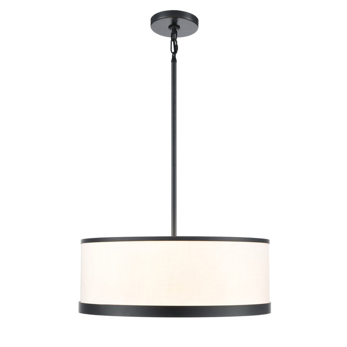 High Street 4 Light Chandelier 18\", Black