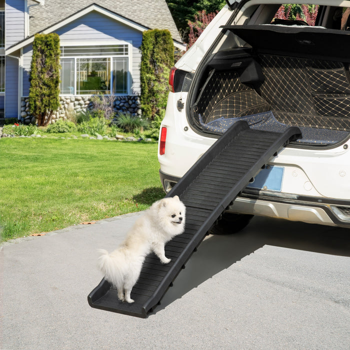 Pawhut Pet Ramp For Dogs 61 Inch Long, Dog Ramps For Car, Truck, Suv, Foldable Portable