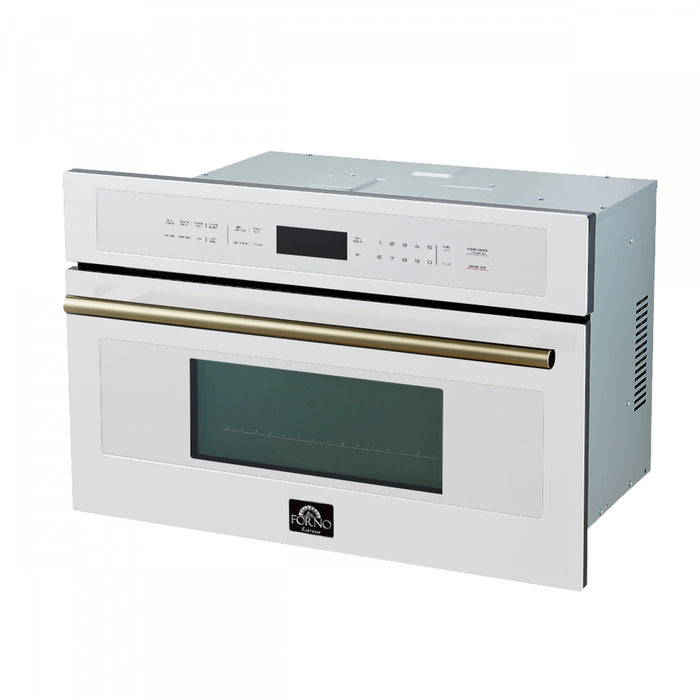 Forno Oliena Espresso White 30-Inch Built-In Microwave, 1.6 cu.ft - FMWDR3093-30WHT