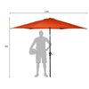 Costway 10 FT Patio Umbrella Patio Market Steel Tilt W/ Crank Outdoor Yard Garden Orange